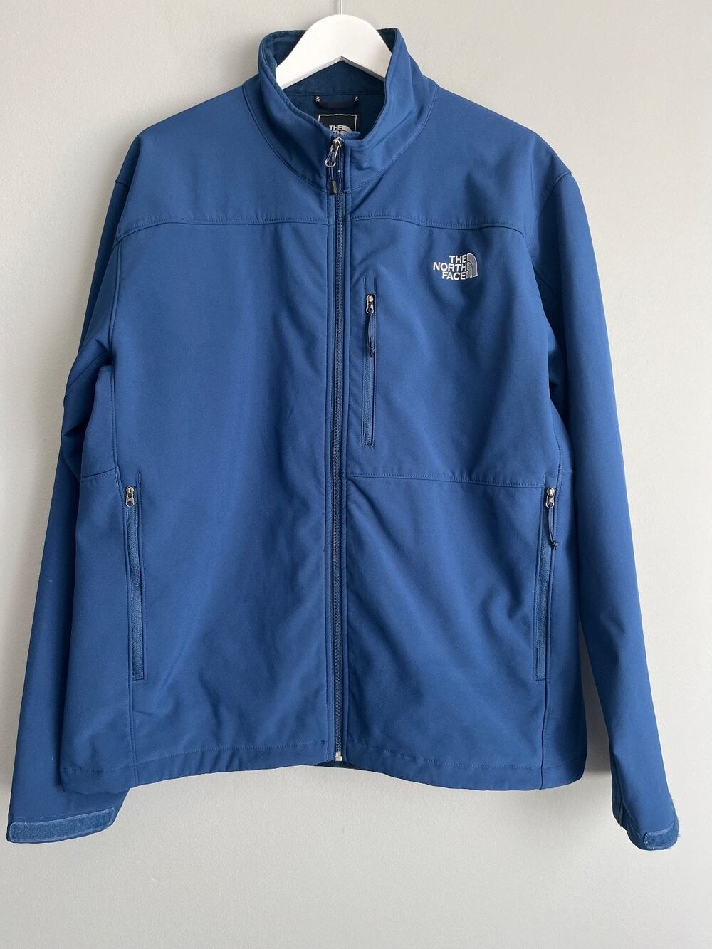 The North Face Apex Bionic Men's XL Blue Softshell Jacket Fleece Lined